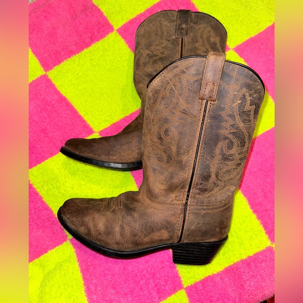 Smokey Mountain Boots π’Style 3034Y Brown Leather in Menβs size 7, EUC (worn 2x) - Picture 9 of 12